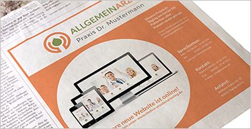 Zeitungsanzeigen & Internetanzeigen für Ärzte